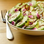 Richard's Cucumber and Red Onion Salad with Black Currant Balsamic Vinegar and Rosemary Olive Oil